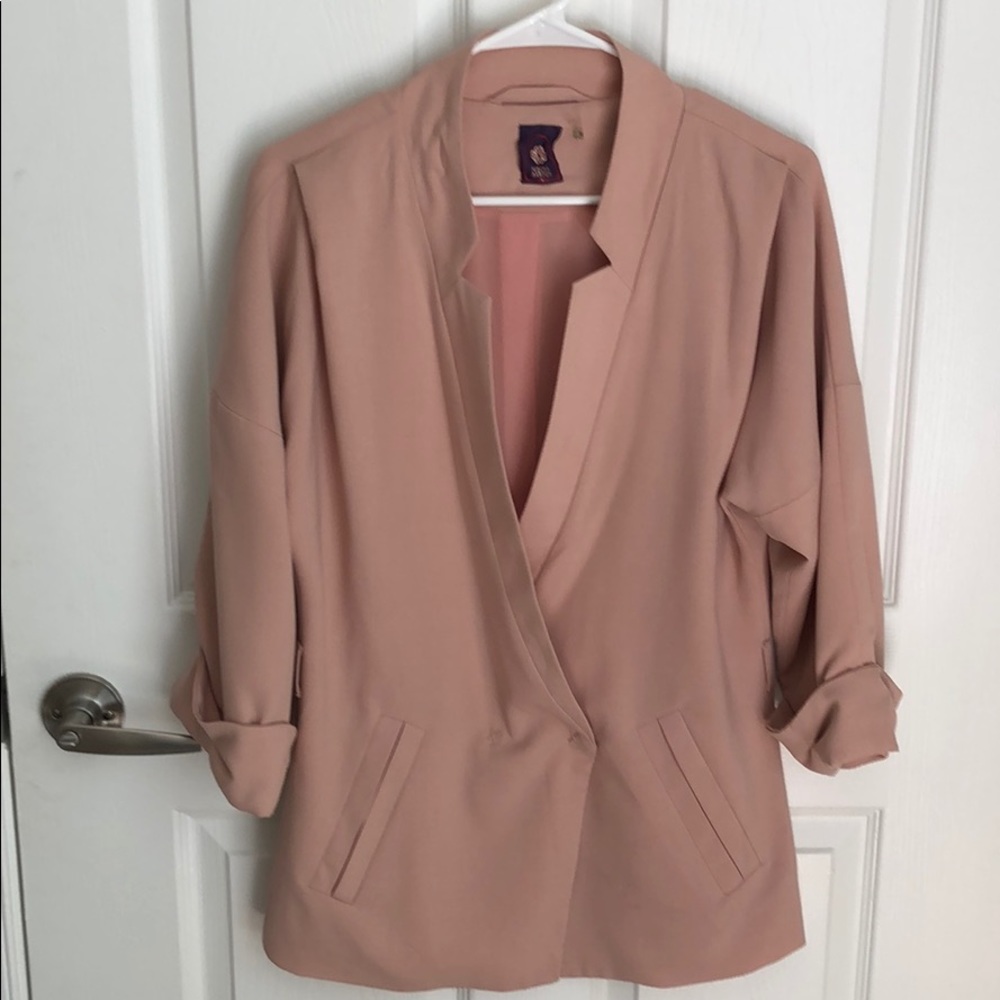 Oversized pink double breasted blazer size s